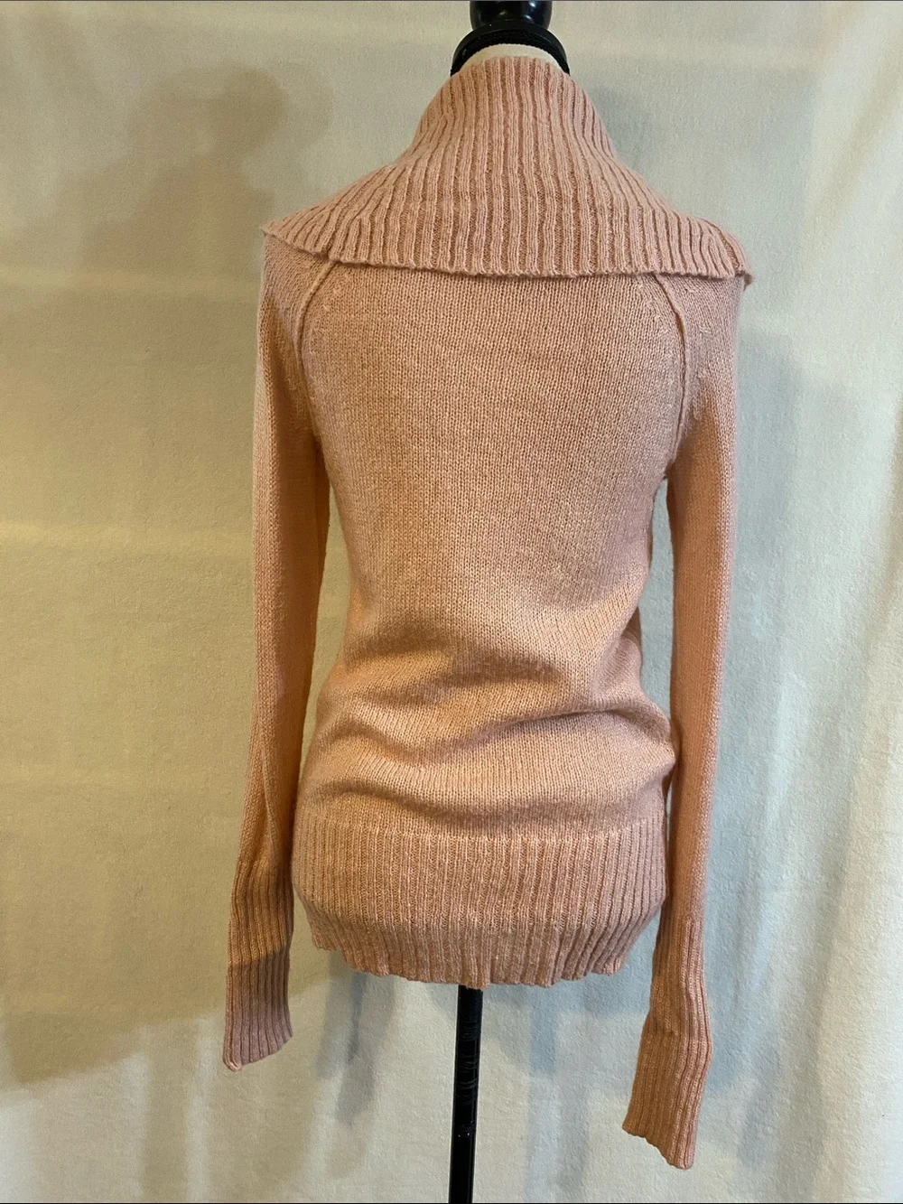 J. Crew dusty pink Chalet wool mohair knit cowl turtleneck sweater
